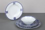 Hermia Vajilla de Porcelana de 24 Piezas en Azul Marino y Turquesa